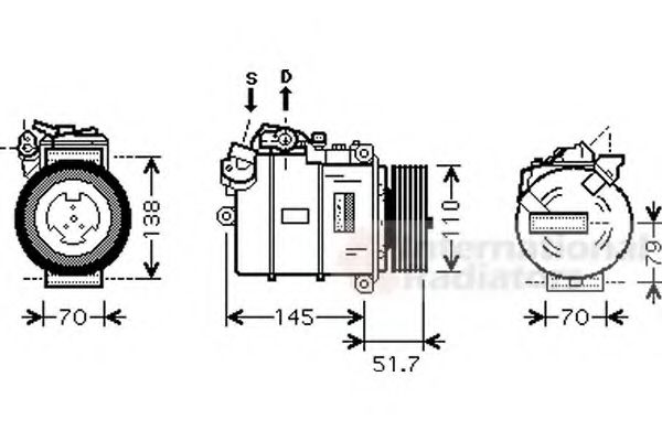 Imagine Compresor, climatizare VAN WEZEL 0600K329