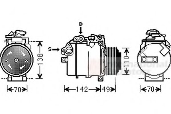 Imagine Compresor, climatizare VAN WEZEL 0600K387