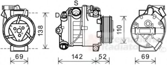 Imagine Compresor, climatizare VAN WEZEL 0600K442