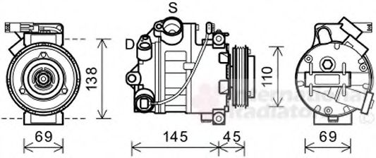 Imagine Compresor, climatizare VAN WEZEL 0600K444