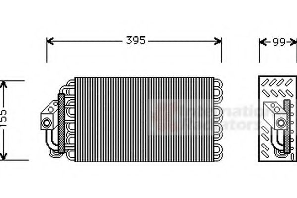 Imagine evaporator,aer conditionat VAN WEZEL 0600V001