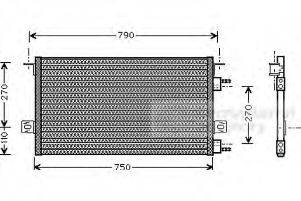 Imagine Condensator, climatizare VAN WEZEL 07005037