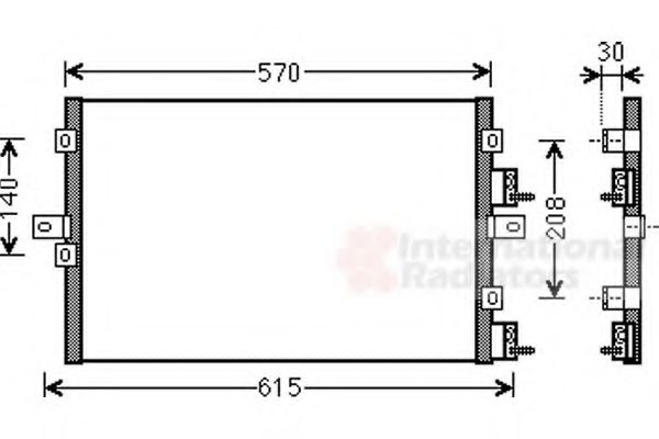 Imagine Condensator, climatizare VAN WEZEL 07005114