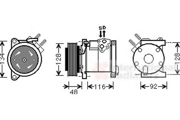 Imagine Compresor, climatizare VAN WEZEL 0700K102