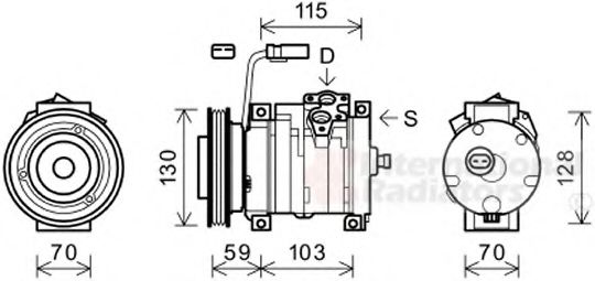 Imagine Compresor, climatizare VAN WEZEL 0700K117