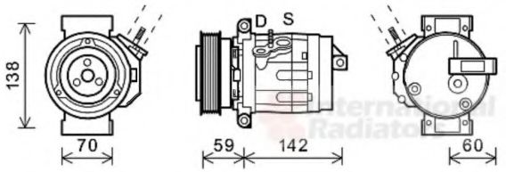 Imagine Compresor, climatizare VAN WEZEL 0800K035