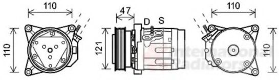 Compresor, climatizare VAN WEZEL 0800K036