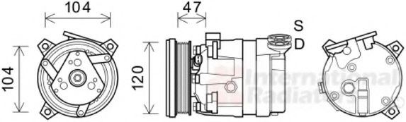 Imagine Compresor, climatizare VAN WEZEL 0800K054