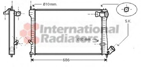 Imagine Radiator, racire motor VAN WEZEL 09002165