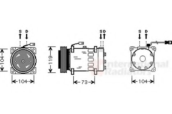 Imagine Compresor, climatizare VAN WEZEL 0900K180