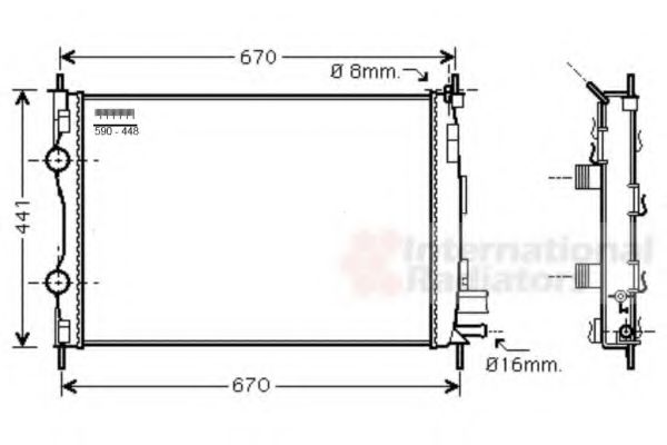 Imagine Radiator, racire motor VAN WEZEL 13002361