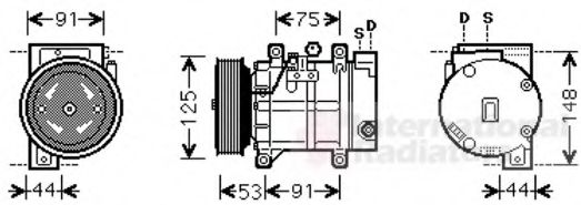 Imagine Compresor, climatizare VAN WEZEL 1300K259