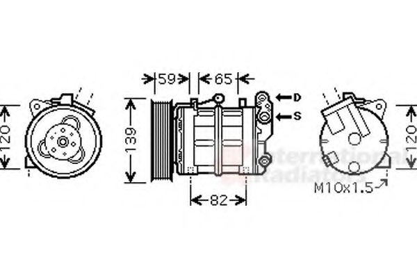 Imagine Compresor, climatizare VAN WEZEL 1300K315