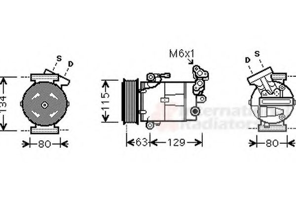 Imagine Compresor, climatizare VAN WEZEL 1300K334