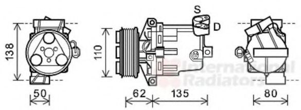 Imagine Compresor, climatizare VAN WEZEL 1300K343