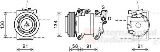 Imagine Compresor, climatizare VAN WEZEL 1300K344