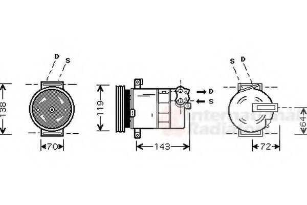 Imagine Compresor, climatizare VAN WEZEL 1700K086