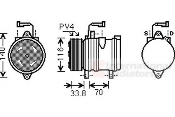 Imagine Compresor, climatizare VAN WEZEL 1700K374