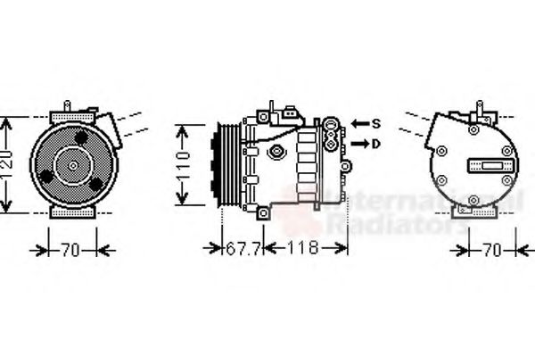 Imagine Compresor, climatizare VAN WEZEL 1700K384