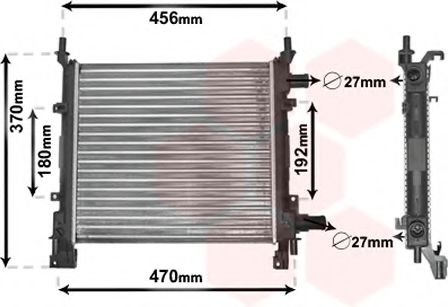 Imagine Radiator, racire motor VAN WEZEL 18002260