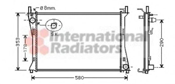 Imagine Radiator, racire motor VAN WEZEL 18002400