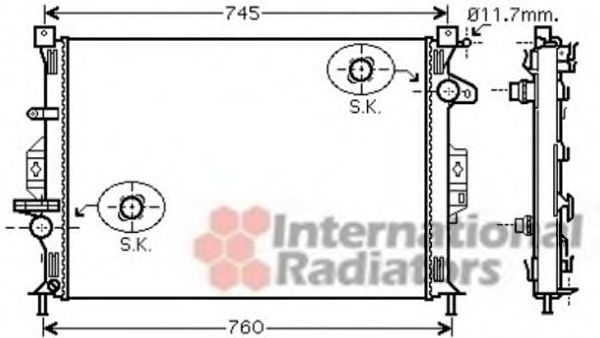 Imagine Radiator, racire motor VAN WEZEL 18002422