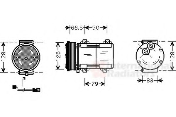 Imagine Compresor, climatizare VAN WEZEL 1800K276