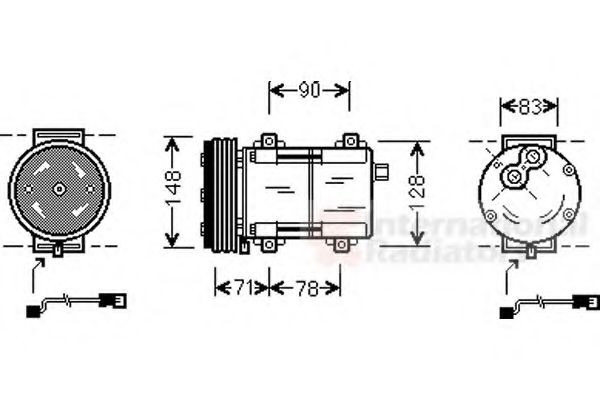 Imagine Compresor, climatizare VAN WEZEL 1800K283