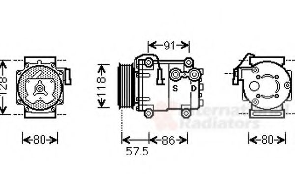 Imagine Compresor, climatizare VAN WEZEL 1800K451