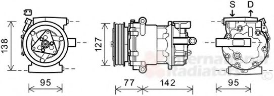 Imagine Compresor, climatizare VAN WEZEL 1800K469