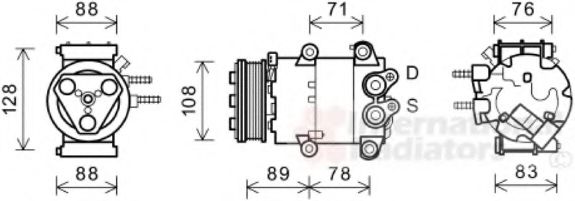 Imagine Compresor, climatizare VAN WEZEL 1800K571