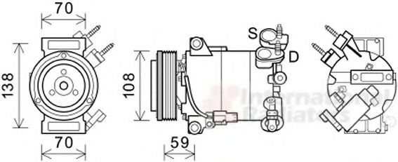 Imagine Compresor, climatizare VAN WEZEL 1800K586