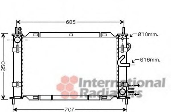 Imagine Radiator, racire motor VAN WEZEL 1800M388