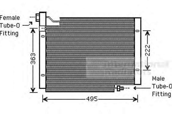 Imagine Condensator, climatizare VAN WEZEL 21005004