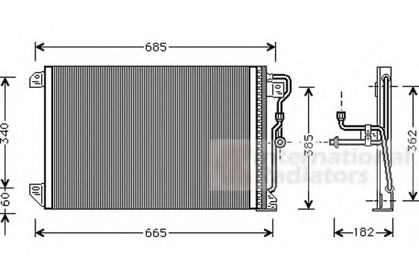 Imagine Condensator, climatizare VAN WEZEL 21005020