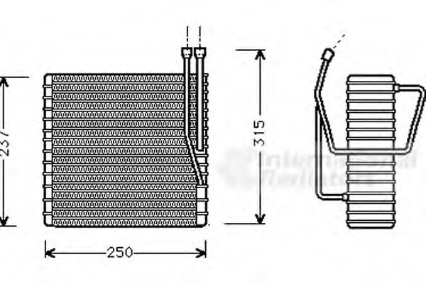 Imagine evaporator,aer conditionat VAN WEZEL 2100V009