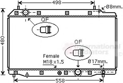 Imagine Radiator, racire motor VAN WEZEL 25002215