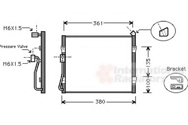 Imagine Condensator, climatizare VAN WEZEL 25005089