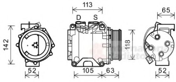 Imagine Compresor, climatizare VAN WEZEL 2500K238