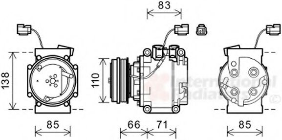 Imagine Compresor, climatizare VAN WEZEL 2500K260