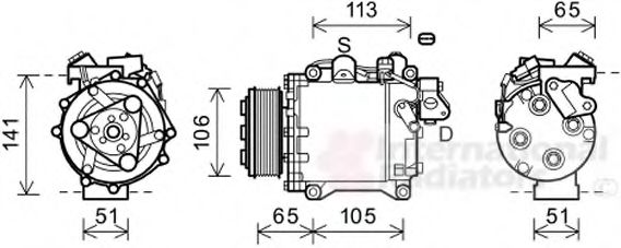 Imagine Compresor, climatizare VAN WEZEL 2500K263