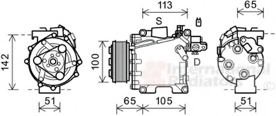 Imagine Compresor, climatizare VAN WEZEL 2500K278