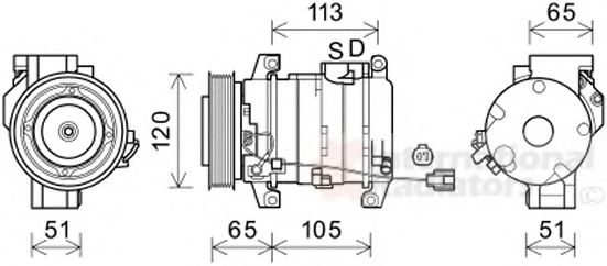 Imagine Compresor, climatizare VAN WEZEL 2500K289