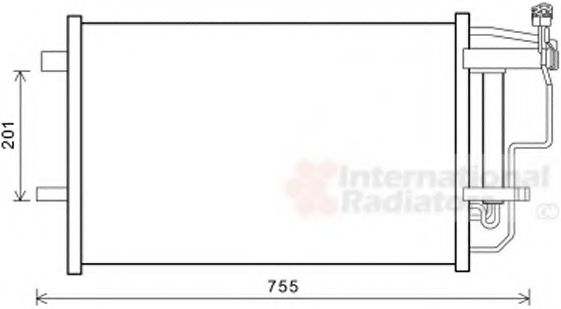 Condensator, climatizare VAN WEZEL 27005242