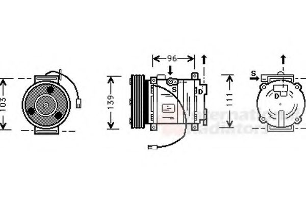 Imagine Compresor, climatizare VAN WEZEL 2700K007