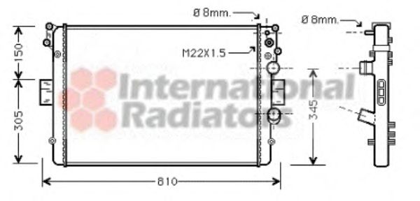 Imagine Radiator, racire motor VAN WEZEL 28002043