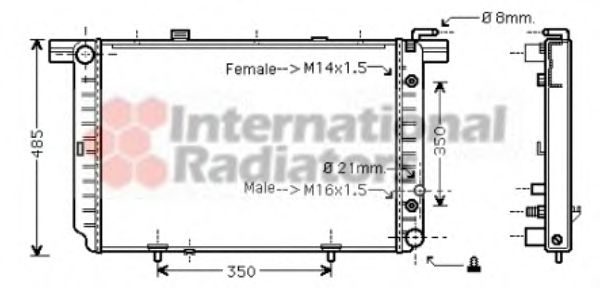 Imagine Radiator, racire motor VAN WEZEL 30002340