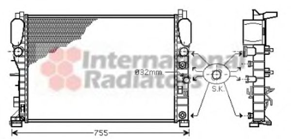 Imagine Radiator, racire motor VAN WEZEL 30002342