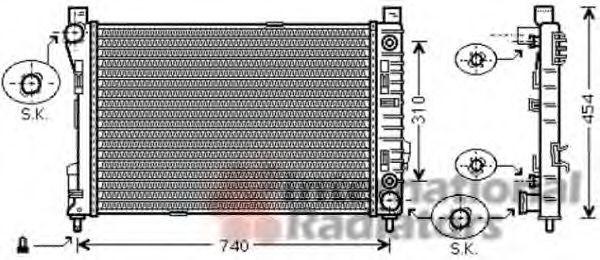 Imagine Radiator, racire motor VAN WEZEL 30002464