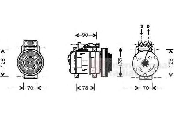 Imagine Compresor, climatizare VAN WEZEL 3000K062